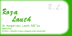 roza lauth business card